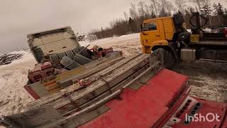 перевозка ёмкостей  поламался трал