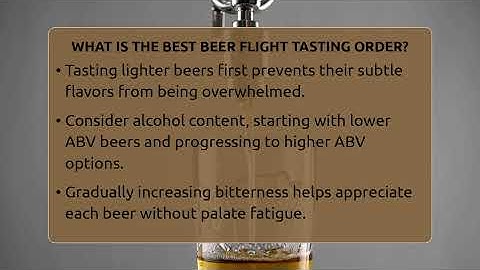 What Is The Best Beer Flight Tasting Order? - The Pint Guy