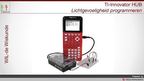 Path to STEM-project: TI-Innovator HUB Lichtgevoeligheid programmeren