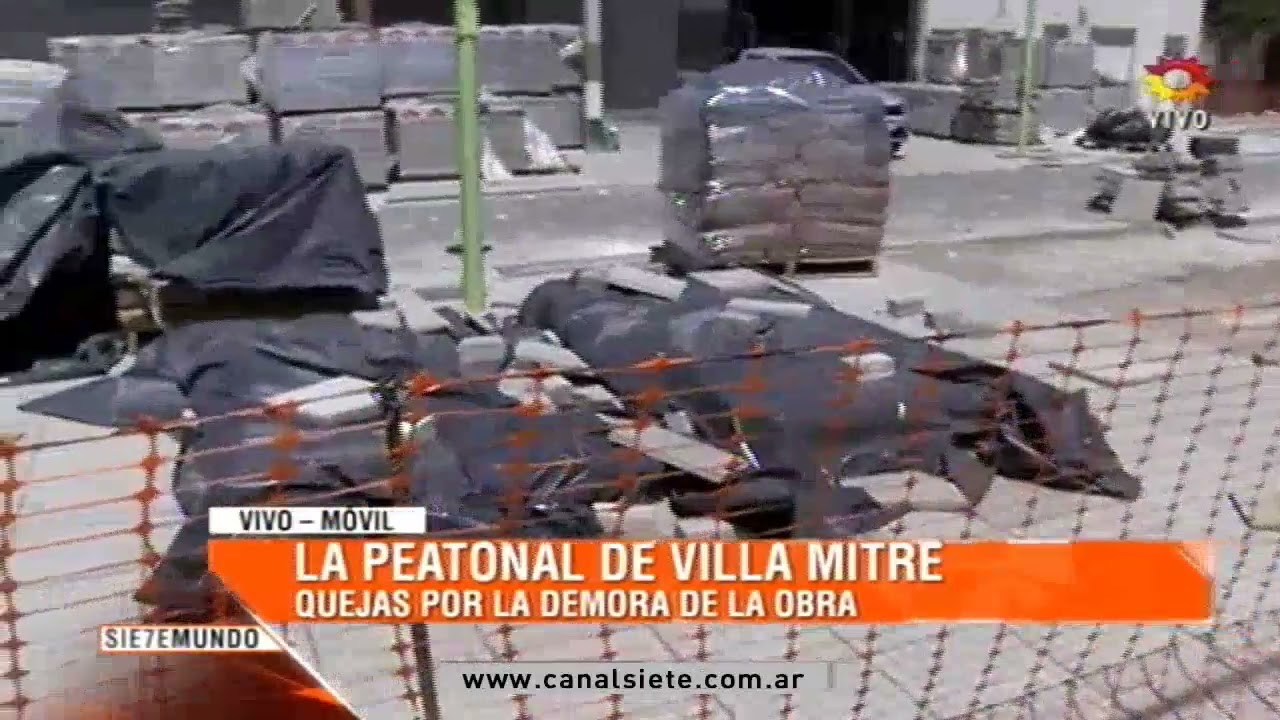 La peatonal de Villa Mitre: quejas por la demora de la obra