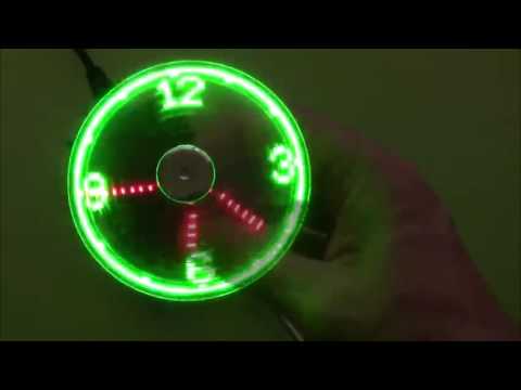 Gearmax® USB CLOCK FAN Nuevo Reloj USB Ventilador Muestra la hora, minutos y segundos de las manos