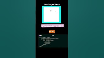 Learn Hamburger Menu using html css |SAVE FOR LATER| #css #webdevelopment #html #htmlcssjavascript