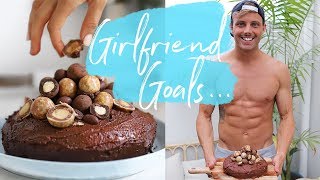 Part 1: Healthy Choc MUD CAKE! My Boyfriends SECRET Birthday Surprise!