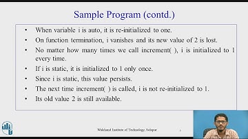 Static and External Storage Classes