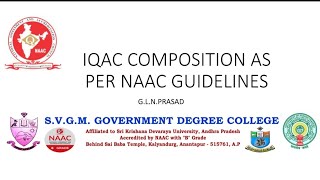 IQAC CONSTITUTION AS PER NAAC