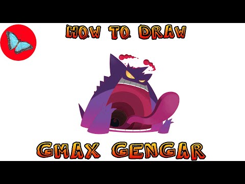 How To Draw Gigantamax Gengar  Pokemon  Drawing Animals