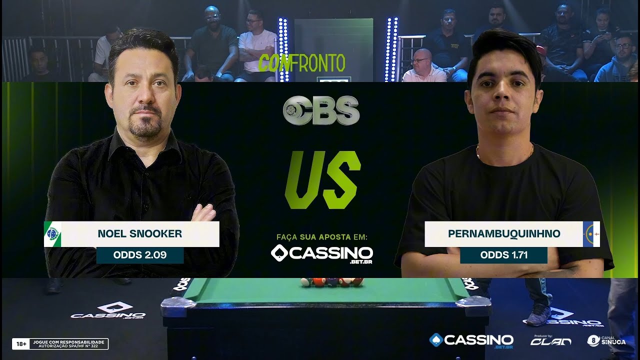 NOEL vs PERNAMBUQUINHO - SNOOKER X SINUQUINHA - COPA BRASIL DE SINUQUINHA 1