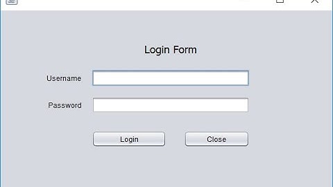 How to Create a Login From in Java Swings with SQL Server - Intact Abode