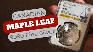 1 Oz Canadian Silver Maple Leaf || Silver Bullion Coin || NGC Slab