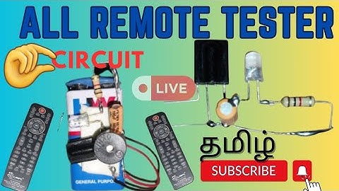 ##DIY IR Remote tester circuit project 👍Tv remote tester👇ir remote tester circuit explanation tamil