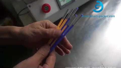 Semi automatic small round stick hard tube rolling labeling machine testing video