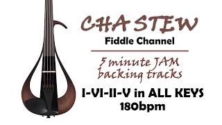 1-6-2-5 in ALL KEYS 180bpm ::  Gypsy Jazz Backing Track
