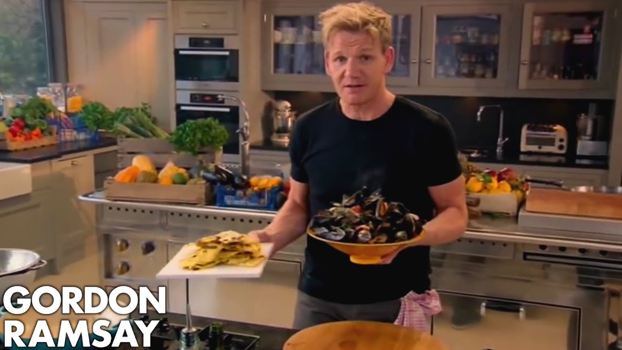 Steamed Mussels with Saffron Flatbread | Fast Food with Gordon Ramsay