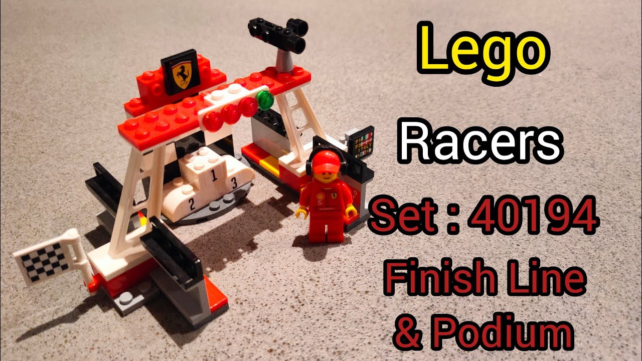 Lego Racers 40194 Finish Line & Podium ( Pic By Pic Build ) - YouTube