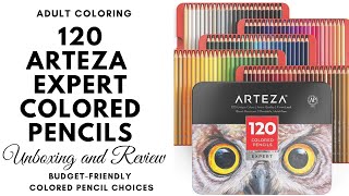 ADULT COLORING FOR BEGINNERS | Budget Friendly | 120 Arteza Colored Pencils | UNBOXING AND REVIEW
