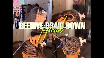 beehive braid down tutorial | half & half sew-in (RESULTS POSTED)