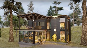 Inside A 2-Story Home Built Out of SHIPPING CONTAINERS