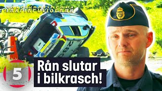 Väpnat rån slutar i katastrofal bilkrasch för både rånarna och poliserna | Trafikpoliserna | Kanal 5