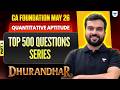Quantitative Aptitude Top 500 Question Series | Hitesh Parmar | Part 1 l Dhurandhar