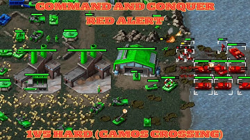 Command And Conquer Red Alert Skirmish Battle 1v5 Hard (Map: Camos Crossing) RTS Gameplay PC 2025