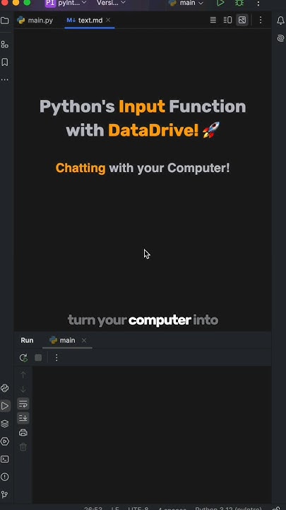 Interactive Python Programming: The Input Function! 🎮 | DataDrive # ...