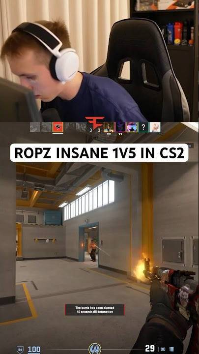 Ropz INSANE 1V5 In CS2 🤯 #cs2 #shorts