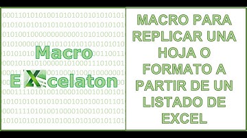 Macro para replicar una hoja o formato a partir de un listado de excel