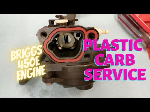 Plastic Carburetor Cleaning on 450E Briggs \u0026 Stratton E-Series Engine on Bolens Lawn Mower