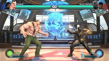 Haggar & Winter Soldier vs Black Panther & Ryu (Hardest AI) - Marvel vs Capcom: Infinite