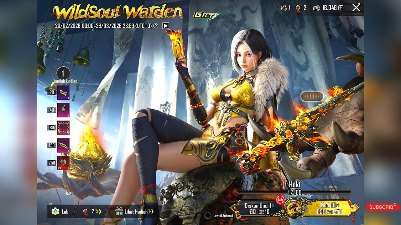 GATCHA SKIN WILDSOUL WARDEN ‼️BUTUH 16+++ UC ‼️PUBG MOBILE INDONESIA