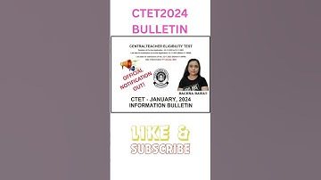 #ctet2024  BULLETIN #CTET2024 #ctetprepration  #importance #teachercertification #shorts #letsscore
