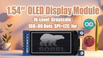 I2C White 1.54 inch OLED Display Module 160x80 Raspberry Pi