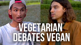 Vegetarian fights back against vegan