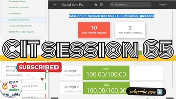 CIT session 65 simulation questions