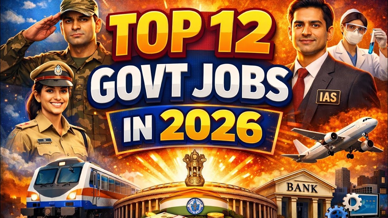 Top 12 Govt Jobs in 2026 🔥 Must Apply | Age, Education, Salary, Full Details 