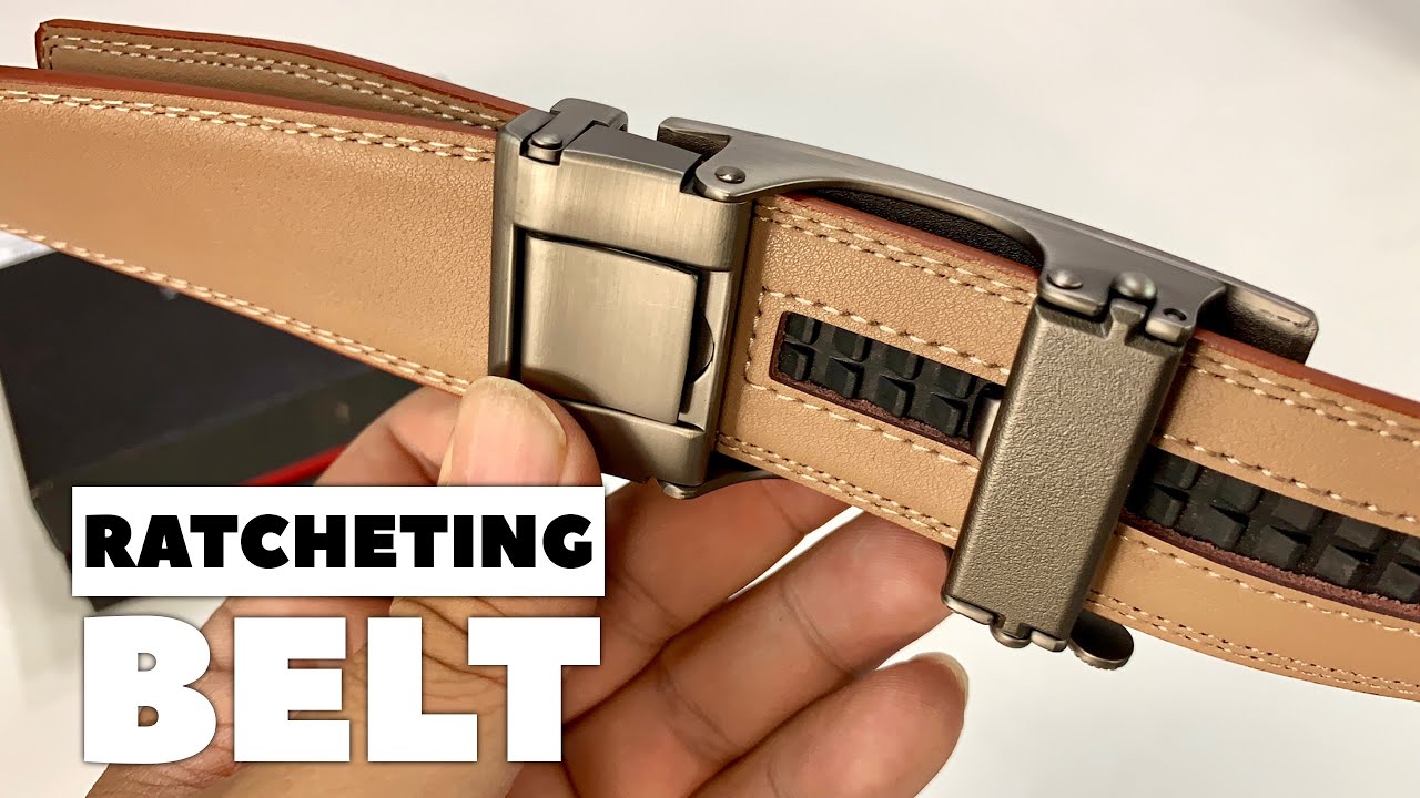 Tonywell Belt Men's Ratchet Leather Belt