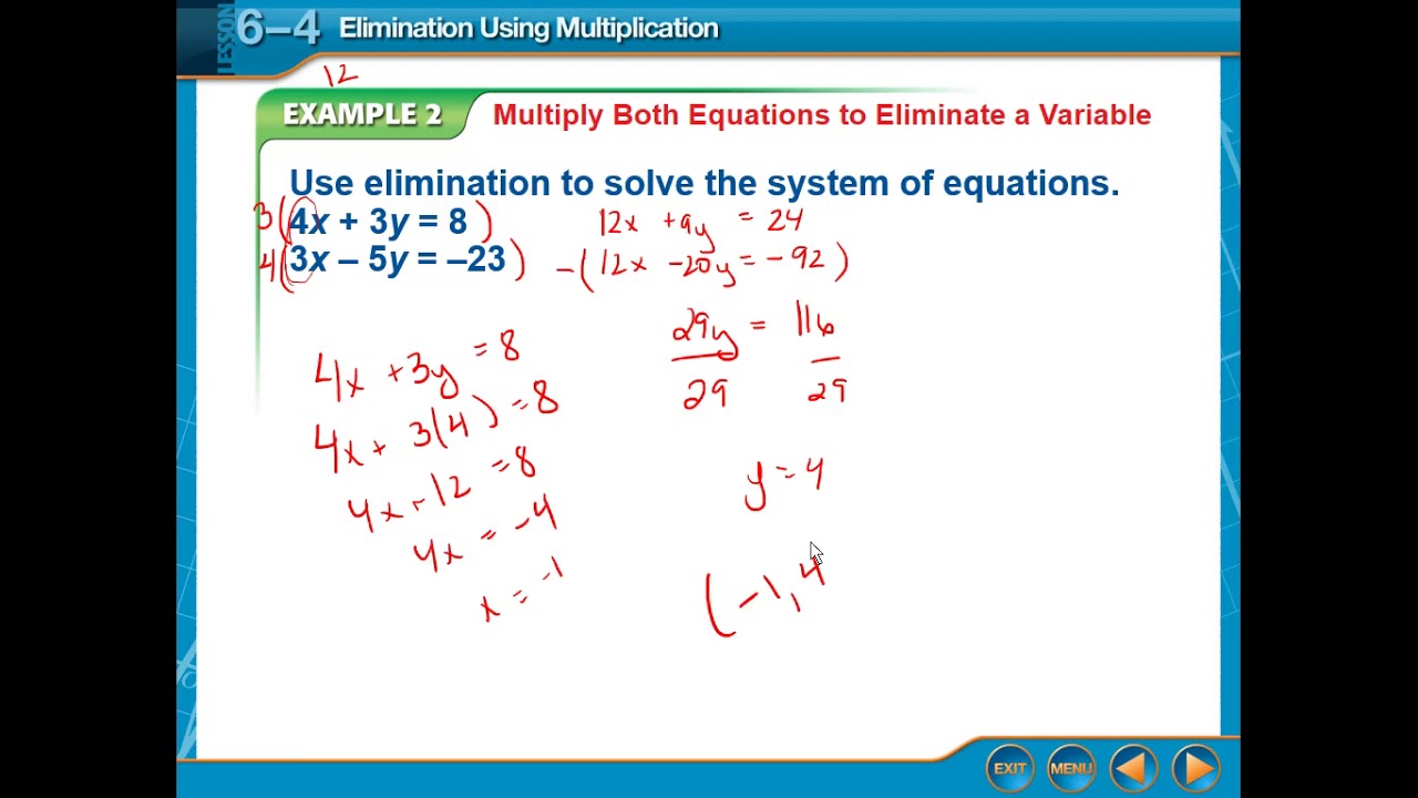 6-4-elimination-using-multiplication-youtube