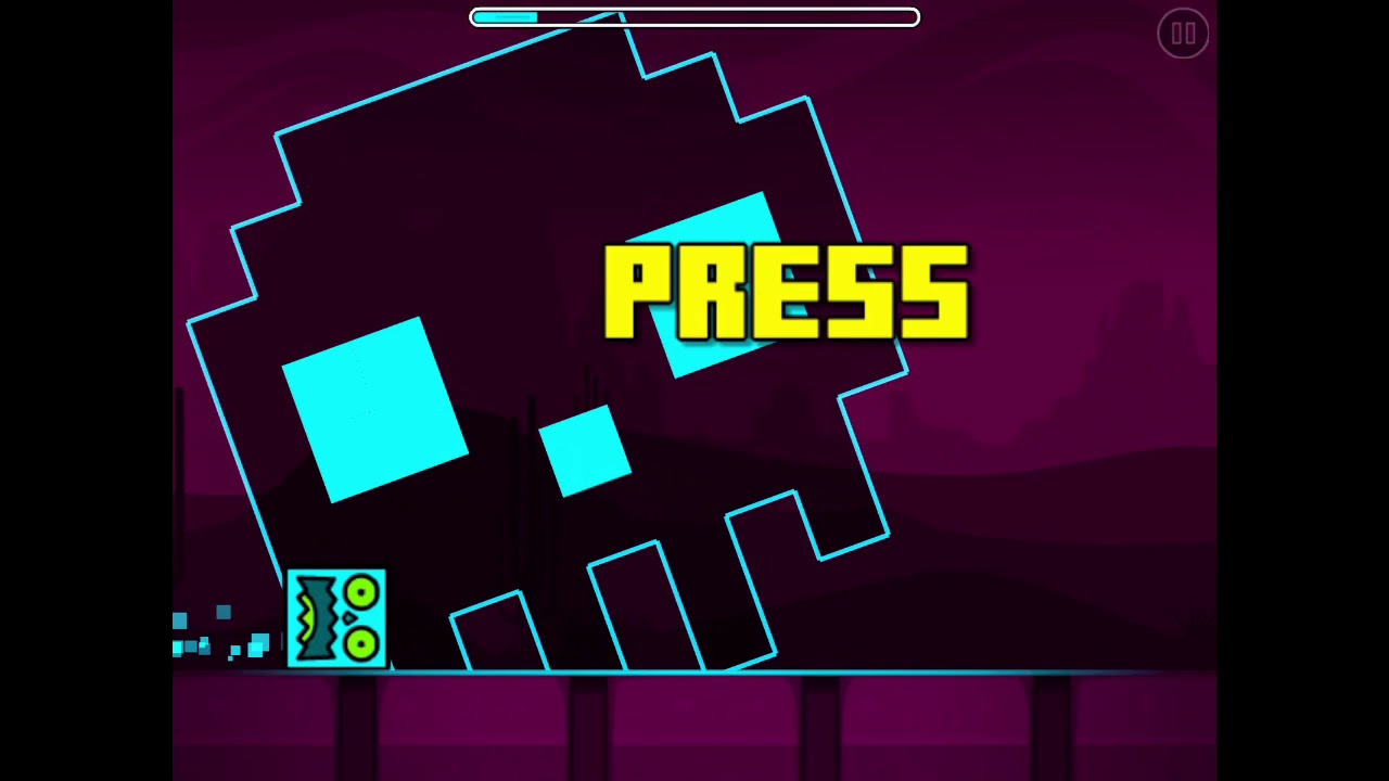 Включи geometry dash press start