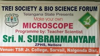 BIOLOGY FORUM LOW COST MICROSCOPE WORKSHOP