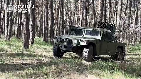 Ukraine - XX.04.2024. Croatian 128mm RAK SA-12 MLRS Mounted On A HMMWV M1152 In Service With The AFU