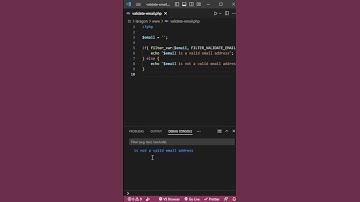 Validate Email Address using filter_var function in PHP #shorts #viral #viralvideo #vscode