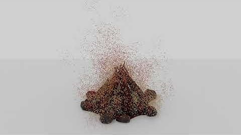 Campfire with Maya Particle