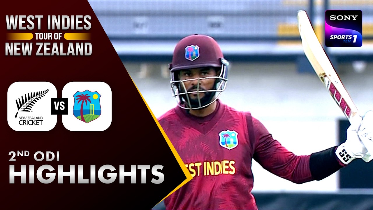 NZ vs WI | 2nd ODI | Highlights | West Indies Tour Of New Zealand 2025 ...