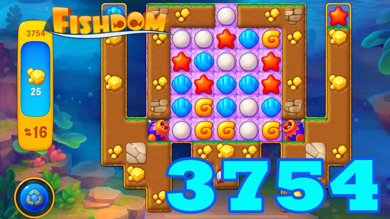 Fishdom Level 3754 HD Walkthrough | 3 - match puzzle game | gameplay ...