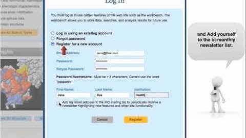 IRD Workbench: 2. Register for an account