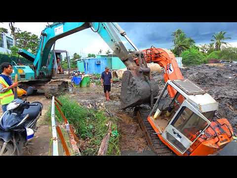 Máy Xúc GIẢI CỨU MẮC LẦY Múc Đất Đá, Xe Ô Tô Tải Ben Chở Đất & Đổ Đất | Excavator Truck |MinhAn Toys