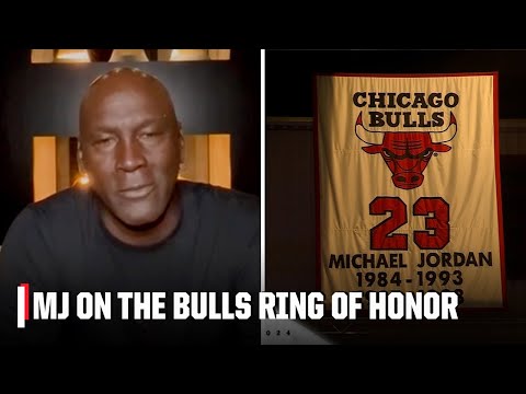 Michael jordan reacts to making the bulls' ring of honor | nba on espn
