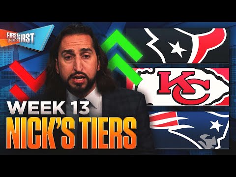 Thumbnail for Chiefs & Pats ‘not the standings’, Texans surging, Who will be on top of Nick’s Week 13 Tiers? | FTF