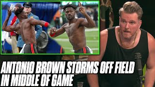 Antonio Brown Storms Off Field In Middle Of Buccaneers Game | Pat McAfee Reacts