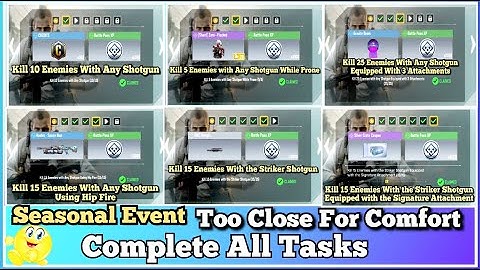 Call Of Duty Mobile Seasonal Event Too Close For Comfort complete All Tasks
